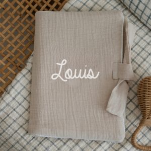 Protège carnet | Double gaze beige