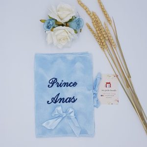 Protège carnet de santé bleu