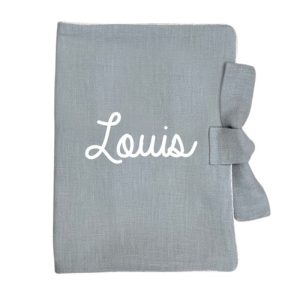 Protège carnet | Lin menthe