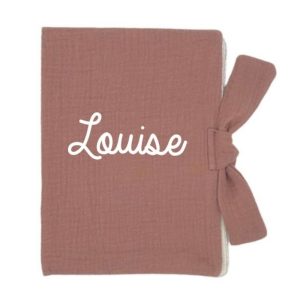 Protège carnet | Double gaze vieux rose