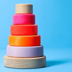 Petite tour à empiler rose néon – Grimm&rsquo;s X NEON