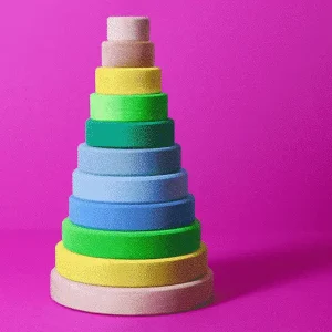 Grande tour à empiler vert néon – Grimm&rsquo;s X NEON