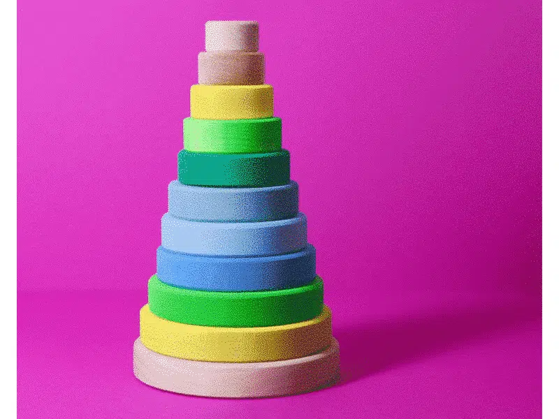 Grande tour à empiler vert néon – Grimm’s X NEON