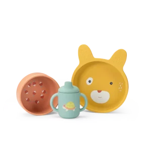 Set vaisselle silicone | Trois petits lapins