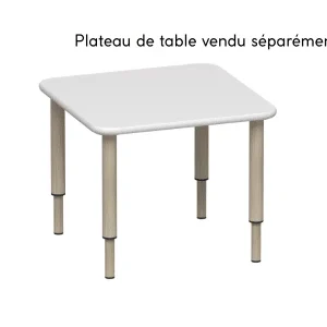 Pieds de table ajustables (4) – Bois naturel