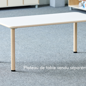 Pieds de table (4) – Bois naturel ou blanc – Longueurs au choix